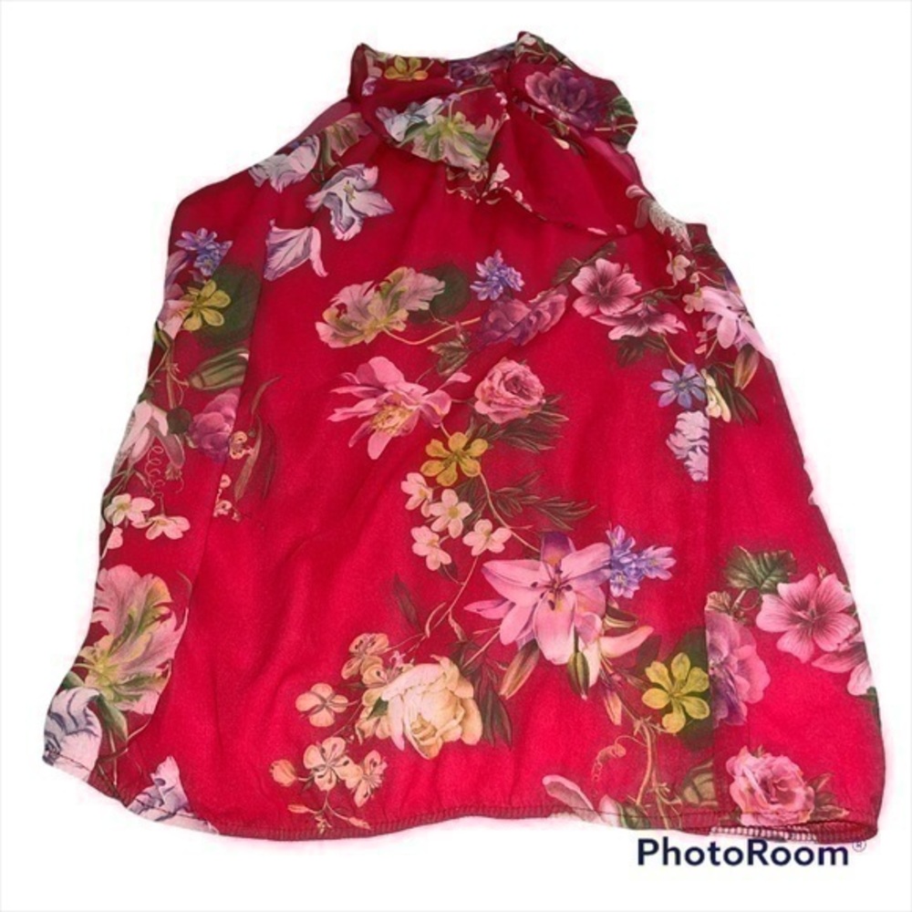 Sweet Pea Stacy Frati floral tank with bow on neck